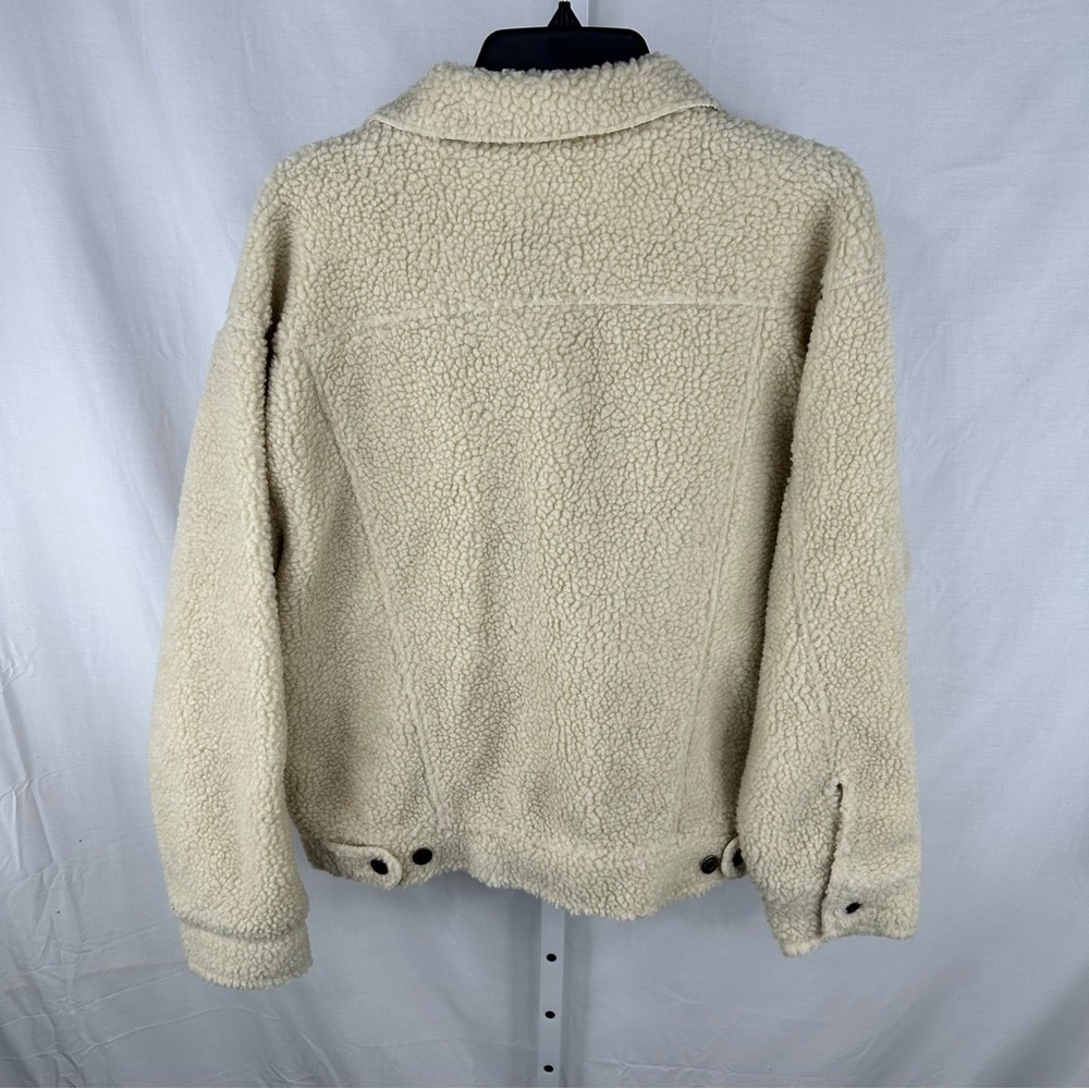 NWT Pressbox Women's Off-White Sherpa Auburn Tigers Football Jacket - Size M - Picture 4 of 6